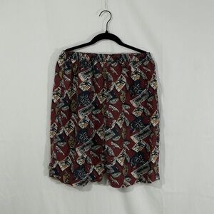 Unique football shorts 90s 100% Silk Men’s M – Abstract Retro Print Lounge